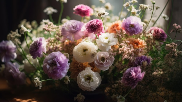 A bouquet of flowers from the flower shop