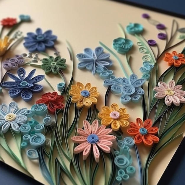 A bouquet of flowers is made by hand.