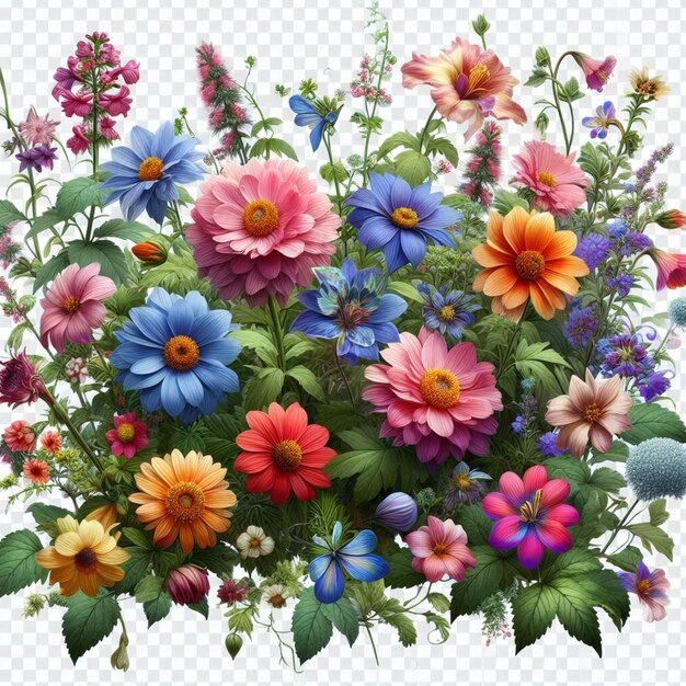 a bouquet of flowers is shown in a photo ai generated