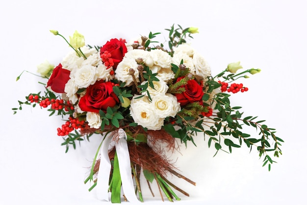 bouquet of flowers on a white background