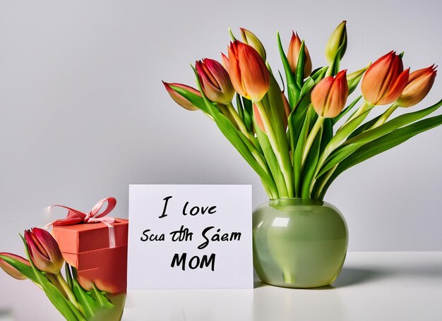 bouquet of flowers on white wooden table