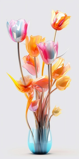 A bouquet of flowers with orange and pink petals.