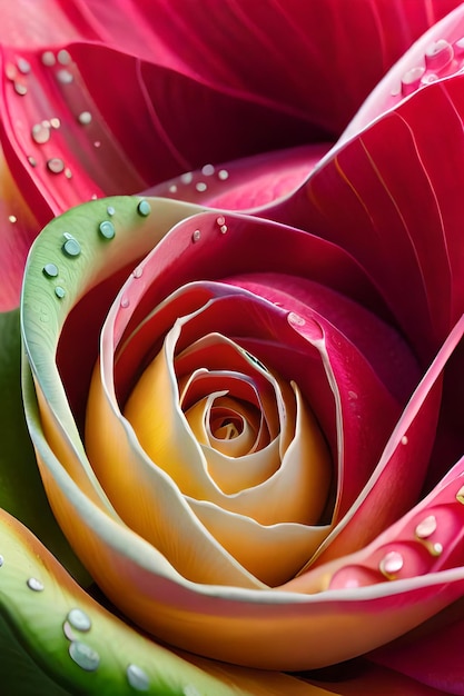 A bouquet of flowers with water drops on them