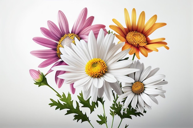 A bouquet of flowers with the word daisy on it