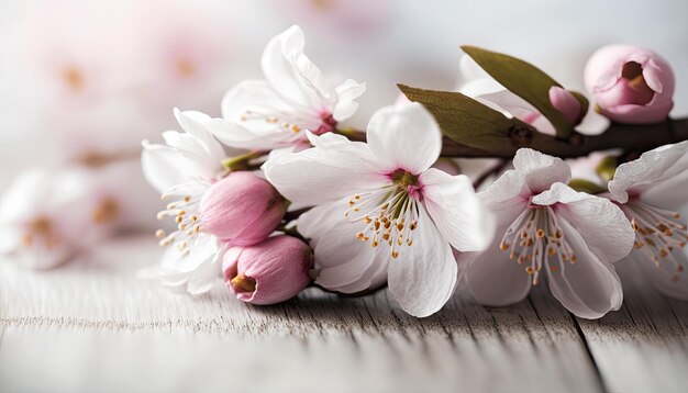 A bouquet of flowers on a wooden table