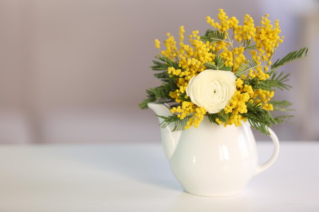 A bouquet of fresh flowers close up