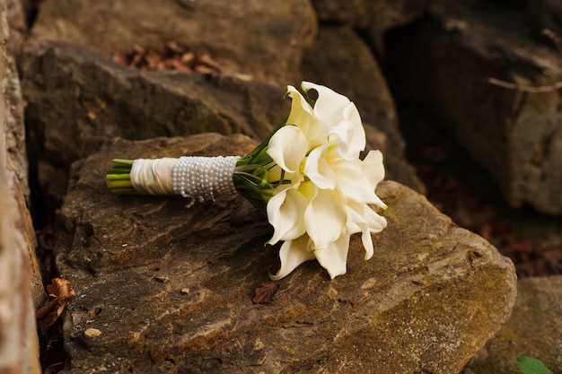 A bouquet of fresh lilies