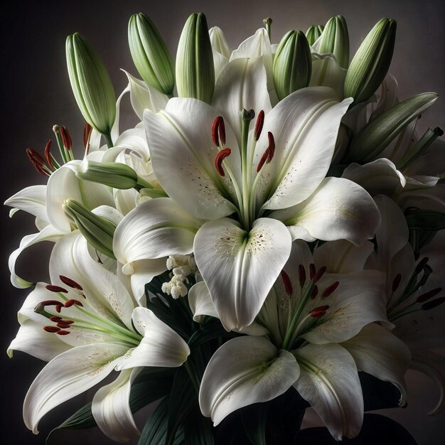 Photo a bouquet of lilies