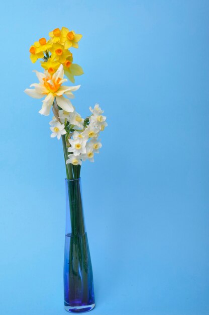 写真 花瓶の水仙の花束