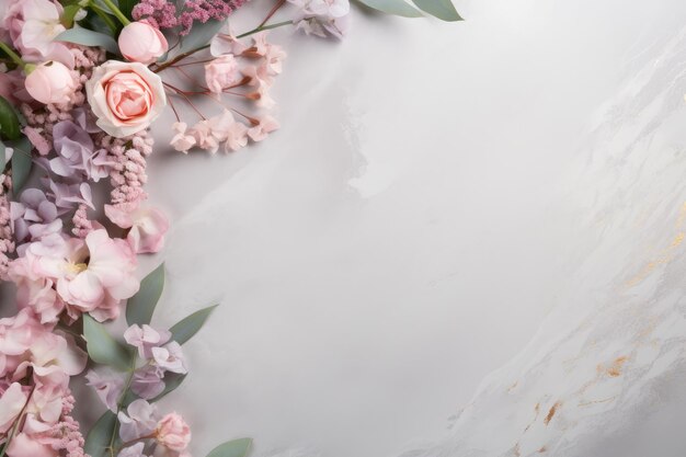 a bouquet of pink flowers on a table with a white background.