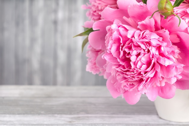 Bouquet of pink peonies