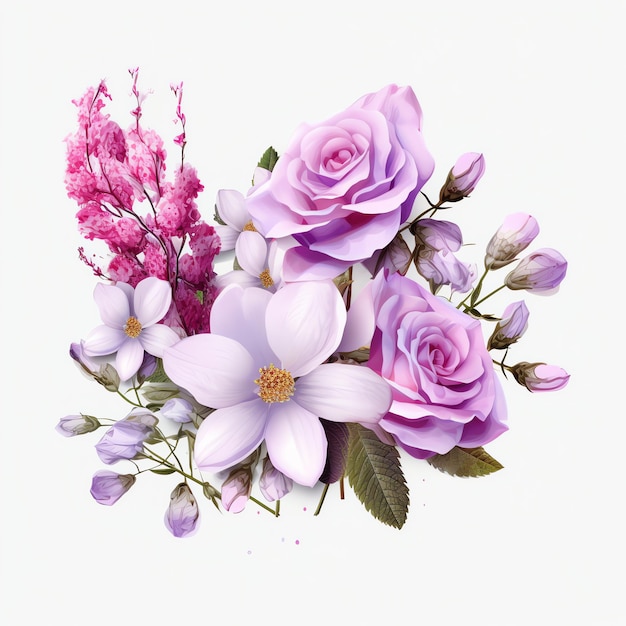 bouquet of pink roses Generate AI