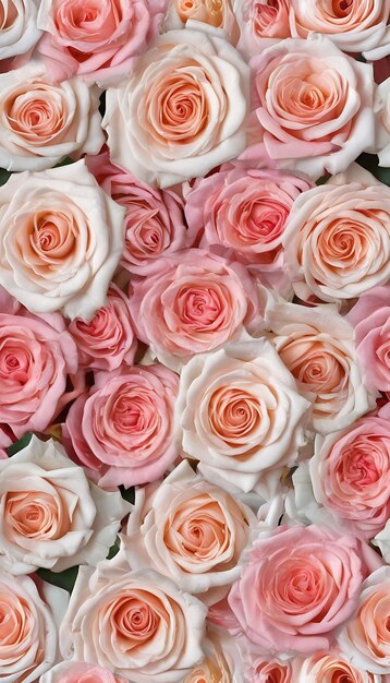 A bouquet of pink roses