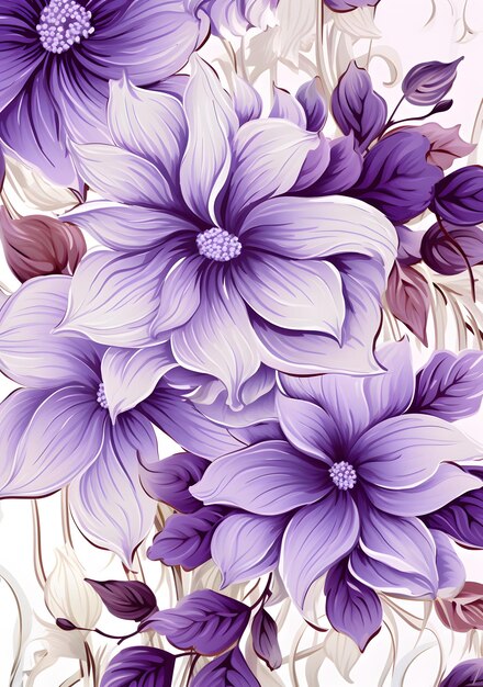 a bouquet of purple flowers with a purple center.