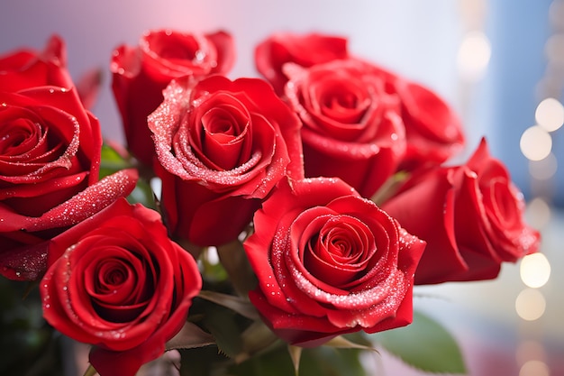 a bouquet of red roses a classic symbol of love and affection