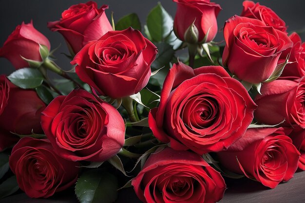 Bouquet of red roses isolated