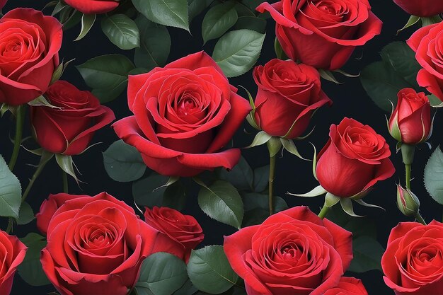 Bouquet of red roses isolated