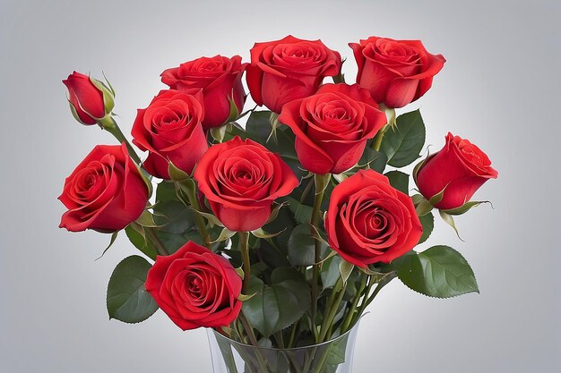 Bouquet of red roses isolated