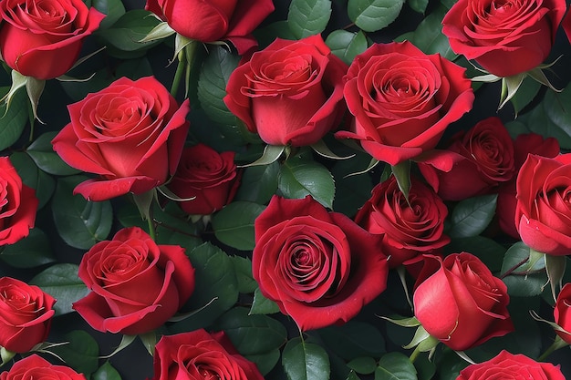 Bouquet of red roses isolated