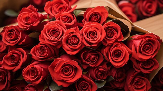 a bouquet of red roses with a tag of a card that says " valentine ".