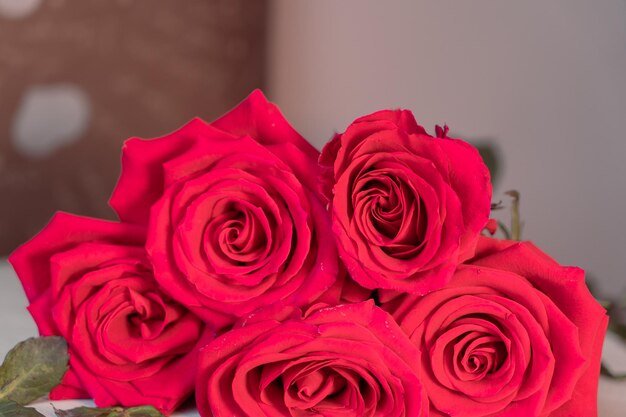 Photo bouquet of red roses