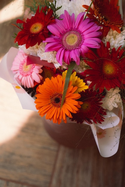 A bouquet of redtinged flowers