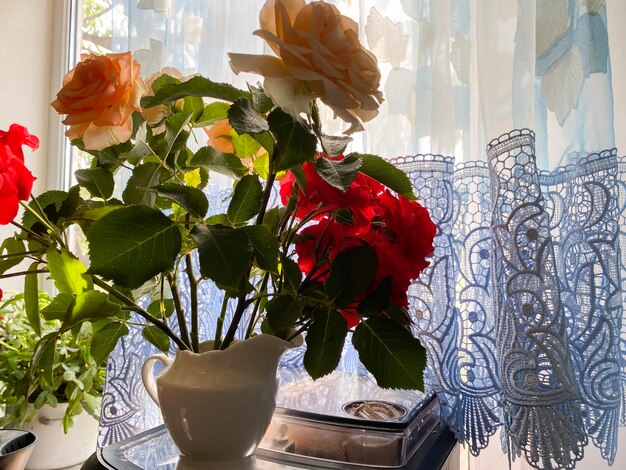 bouquet of roses in a vase