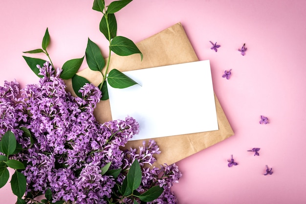 Photo bouquet of spring lilac flowers