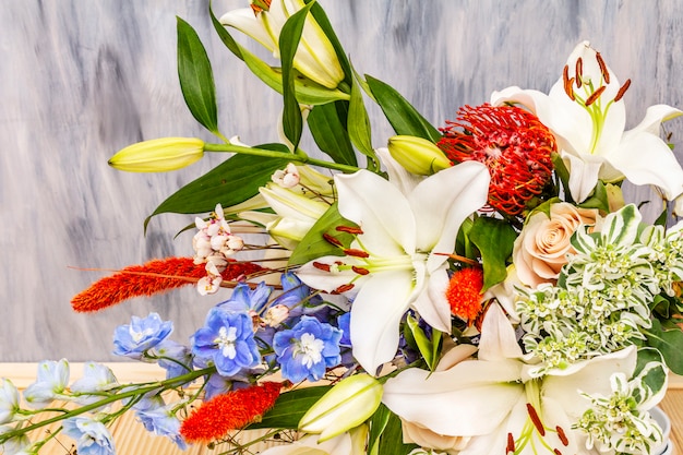 Bouquet of summer festive flowers