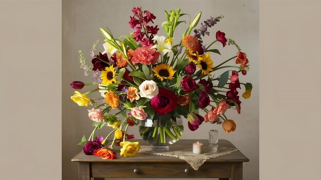 Bouquet on a table