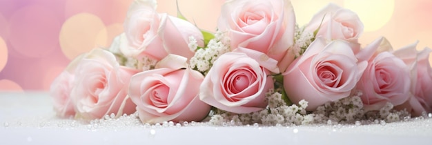 Bouquet van roze rozen
