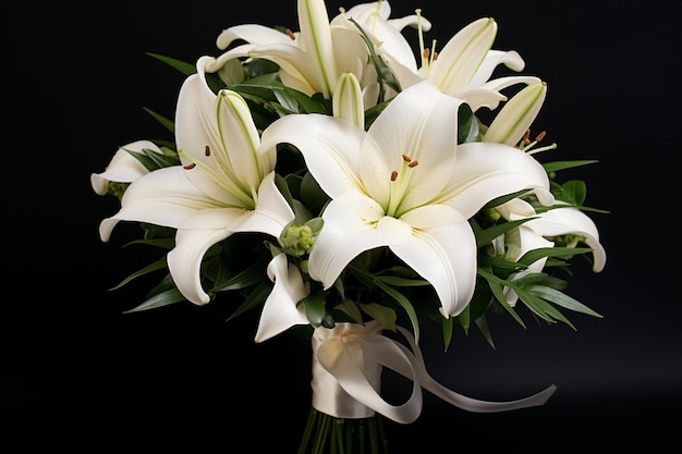 Photo a bouquet of white flowers