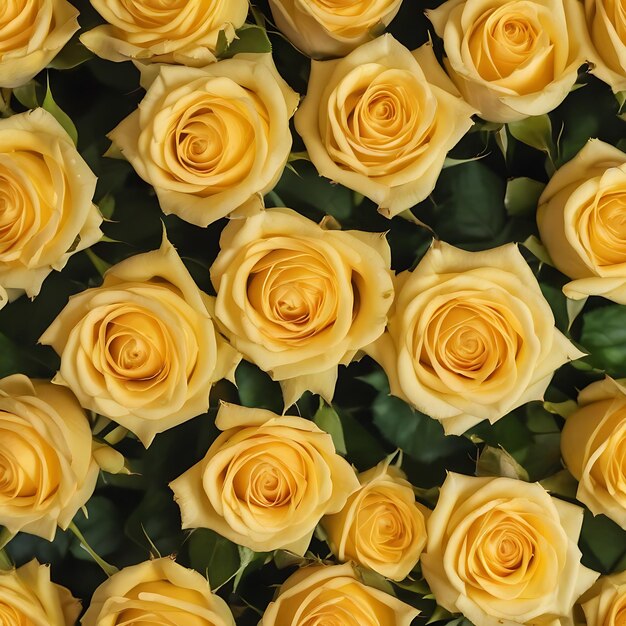 A bouquet of yellow roses