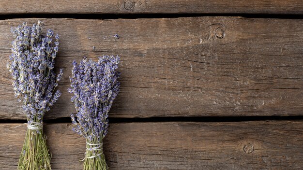 Bouquets of dried lavender