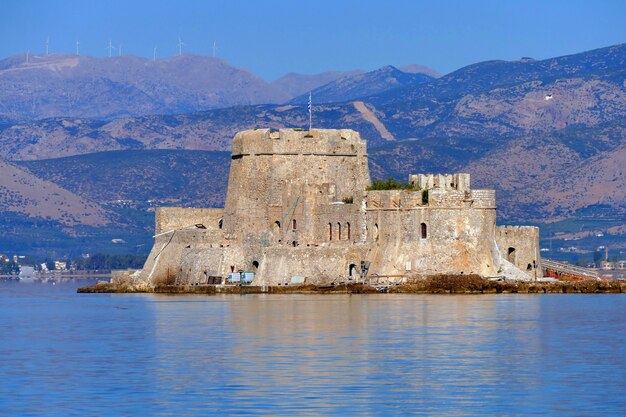 Bourtzi is a very suggestive venetian fortress in the middle of the port of nauplia