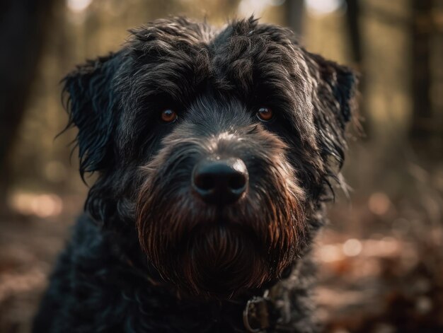 Bouvier des Flandresの犬のクローズアップは ⁇ ジェネレーティブAI技術で作成されました ⁇ 