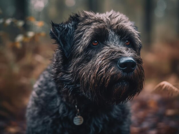 Bouvier des Flandresの犬のクローズアップは ⁇ ジェネレーティブAI技術で作成されました ⁇ 