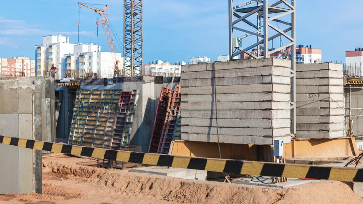 Foto bouw van een monolithisch huis van gewapend beton moderne bouwtechnologieën