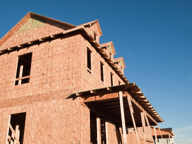 Bouwplaats van het nieuwe huis.