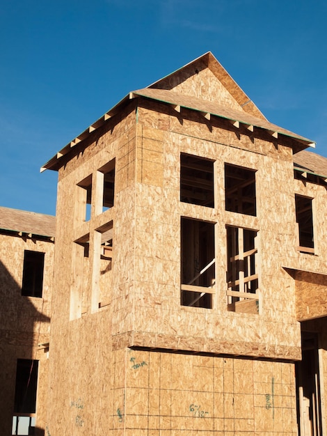 Bouwplaats van het nieuwe huis.