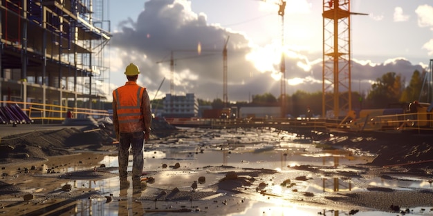 Bouwvakkers op een bouwplaats Generatieve AI