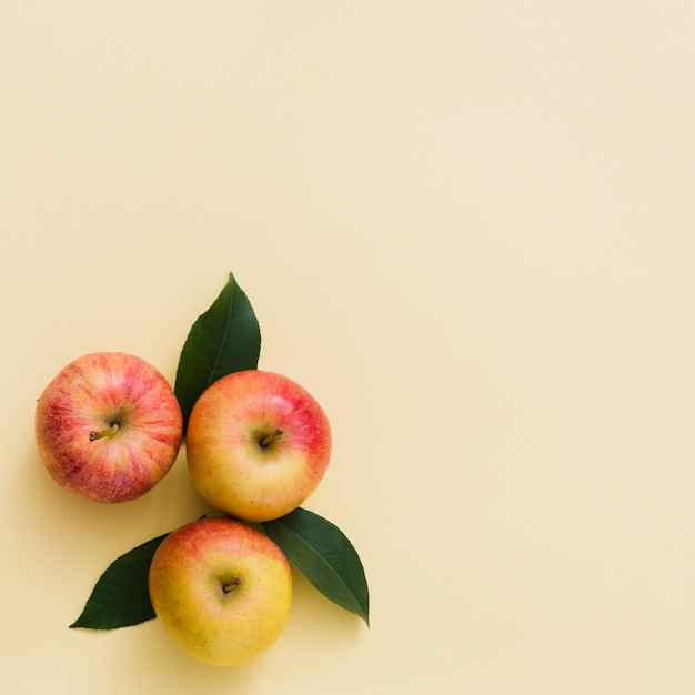 Foto bovenaanzicht apple-groep