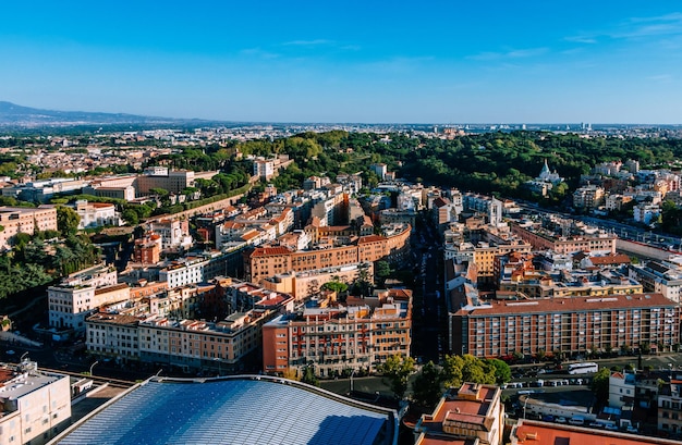 Bovenaanzicht architectuur van de stad Rome Italië