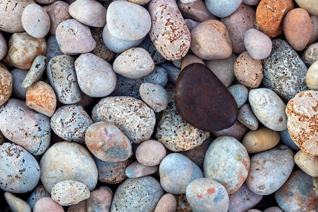 Bovenaanzicht foto van kiezelstenen