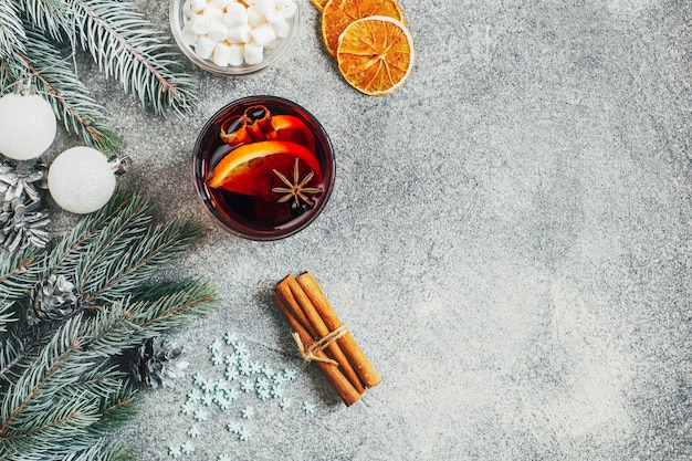 bovenaanzicht glühwein