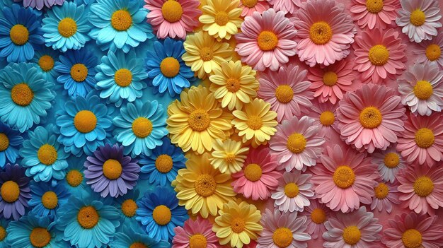 bovenaanzicht plat lag voor vrouw moederdag of verjaardagsfeest lente zomer natuur bloemen achtergrond