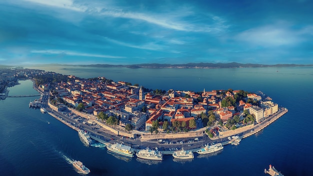 Bovenaanzicht van de Zadar Kroatië