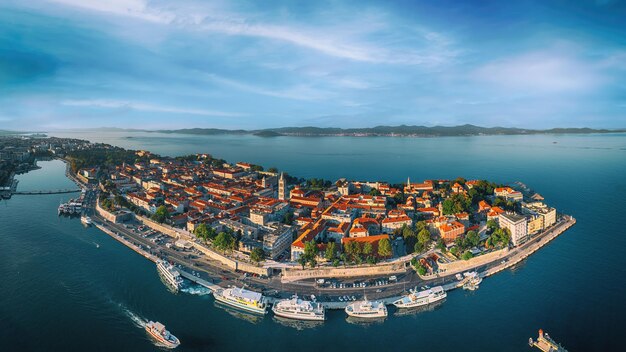 Bovenaanzicht van de Zadar Kroatië