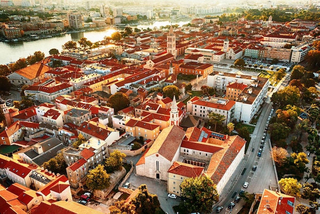 Bovenaanzicht van de Zadar Kroatië