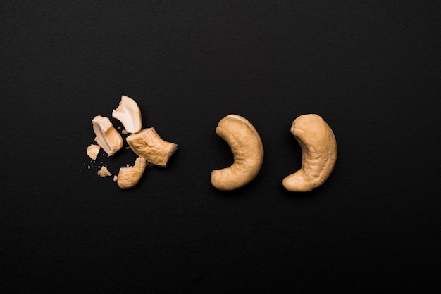 Foto bovenaanzicht van heerlijke cashew